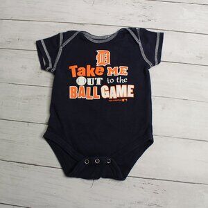 Detroit Tigers Baby Boy's Bodysuit T Shirt Size 3-6 Months 1 Piece Romper